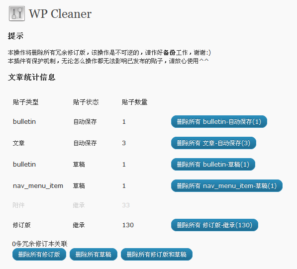 WP Cleaner