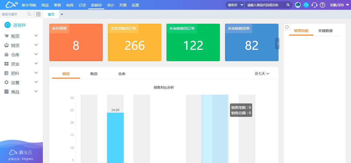 金蝶精斗云v5进销存